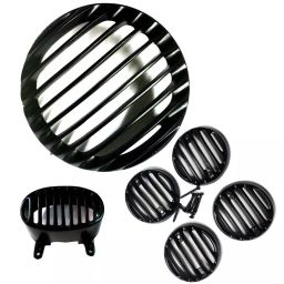 Cartronics Black Plastic Light Grill For Bajaj Avenger-150cc,220cc Set - 6 Pieces-24