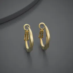 Kushal's Fashion Jewellery Gold-Plated Circular Hoop Earrings-5