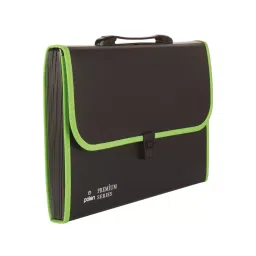 POLEN PREMIUM Expanding File Folder Black Diamond Polypropylene (PP) Fullscape 27x39 cm Buckle Closure, PEF1-GREEN-18