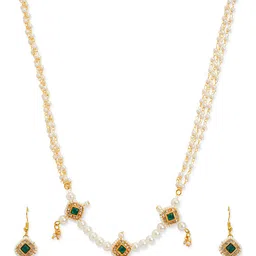 RIBBON CANDY Gold-Tone Stone Studded Jewellery Set-image-6