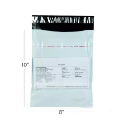 Jflexy (8X10+1.5 inch) 51 Micron With Pod Plain Packaging Courier Bag Pack of 500-image-53