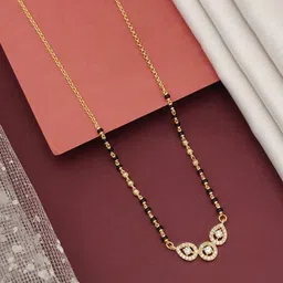 Anouk Gold-Plated Artificial Stones and Beads Mangalsutra-54