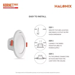Halonix Kornet Max LED Recessed Down Lighter Polycarbonate 9 W, Cool White (Pack of 2 Pcs) image 3