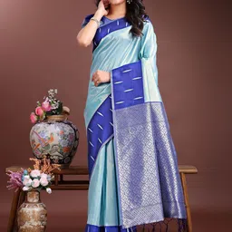 Astita Woven Design Zari Saree With Blouse Piece-image-31