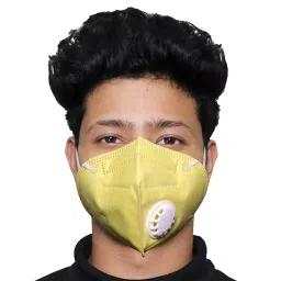 Oriley V-N95 5 Layer Disposable Face Mask with Nose Pin Yellow V-N95-O2 (Pack of 2 Pcs)-image-13