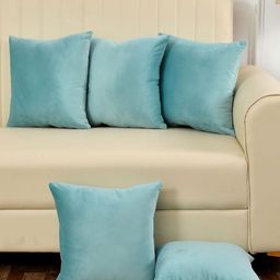 Shadowkart Sea Green 5 Pieces Square Cushion Covers-image-99