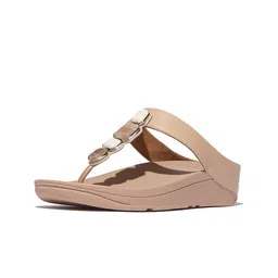 fitflop Women Textured Leather Western Embellished Wedge Heels Sandals-picture-17