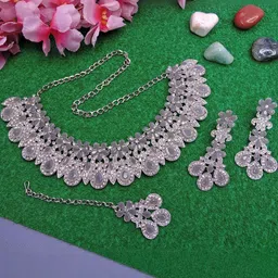 VATSALYA creation Alloy Grey Jewellery Set-40