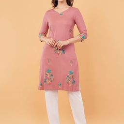 Kala Maison Women Floral Printed Daily Straight Kurta-56