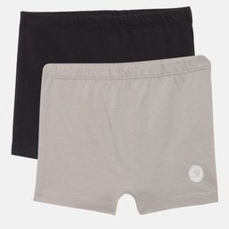 Metro Kids Company Girls Grey & Black Pack of 2 Solid Briefs-image-21