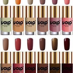 VOLO Se Of 12 Luxury Super Shine Vibrant Shades Nail Polish -9ml Each-Combo No-120-37