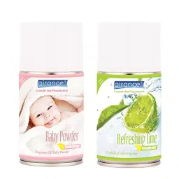 Airance 250 ml Each Baby Powder & Refreshing Lime Spray Air Freshener Automatic Spray (Pack of 2)-image-63