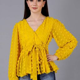 JAKANARY Puff Sleeve Georgette Top-picture-36
