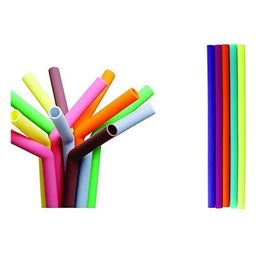 iLife Reusable Silicone Straws Long Combo Pack of 6 - Multicolor-25
