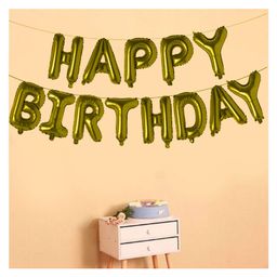 Johra Happy Birthday Letter Foil Banner Decoration Gold - Pack of 13-image-68