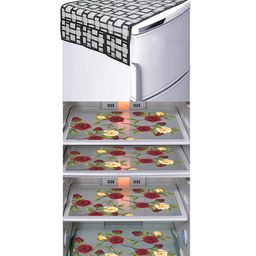 Dakshya Industries Fridge Top Cover and Fridge Mat Combo Set of 5-picture-29