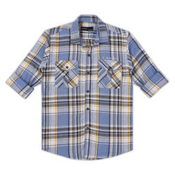 CAVIO Cotton Full Sleeves Checked Shirt - Yellow-picture-10