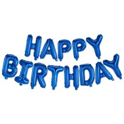 Decor Mantra happy birthday letter foil balloonbirthday decoration items - Blue - Pack of 13-image-56