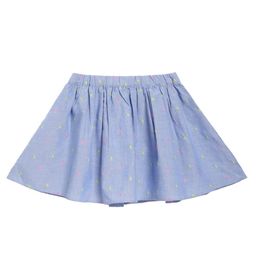 MINI KLUB Cotton Abstract Embroidered Skirt - Blue-image-9