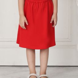 Mini & Ming Cotton Solid Skirt - Red-image-77