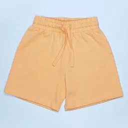 Be Awara Cotton Knit Solid Shorts - Peach-picture-11