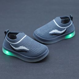 NEW STEPS Wave Designed LED Slip On Shoes - Grey-image-93