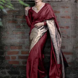 KALINI Zari Banarasi Saree With Unstitched Blouse Material-picture-15