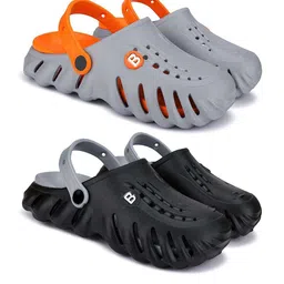 BERSACHE Boys Pack of 2 Self Design Clogs-46