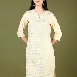 V-Mart Women Geometric Embroidered Thread Work Kurta-20