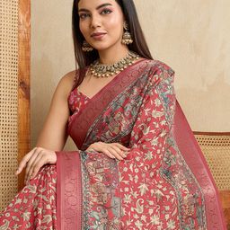 PBS PRINTS Ethnic Motifs Printed Tussar Saree-image-72