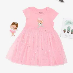 Pantaloons Baby Girls Graphic Printed Round Neck Fit & Flare Dress-picture-20