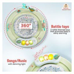 Infantso Roll & Stroll Activity Center & Baby Walker - 5 Heights Adjustments & 360° Rotation (6-24 Months) - Green image 4