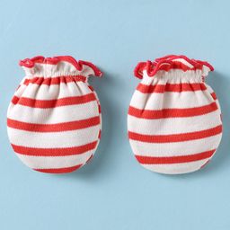 Ben Benny Interlock Knit Striped Cap Mitten & Booties Set Red - Diameter 10 cm image 4