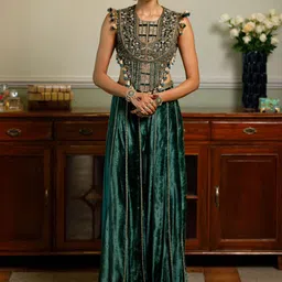 Payal Singhal Embroidered Beads and Stones Ready to Wear Lehenga &-45