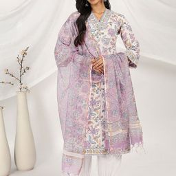 Tahiliya Printed Dupatta with Thread Work image 2