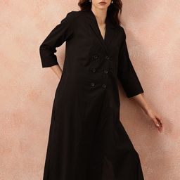all about you Women High Slit Pure Cotton Kurta with Trousers-14