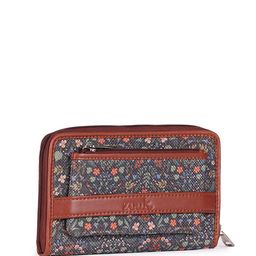 ZOUK Floral Printed Zip Detail Zip Around Wallet image 3