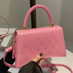 LULU & SKY PU Oversized Shopper Handheld Bag with Quilted-0