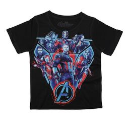 Marvel by Wear Your Mind Boys Black Printed Round Neck T-shirt-image-88