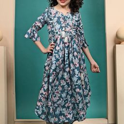 NIVUDI Girls Poly Silk Dresses-picture-1
