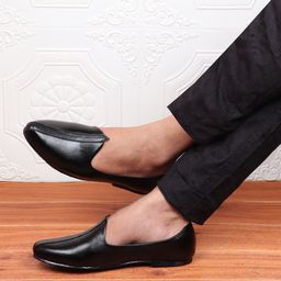 FAUSTO Men Black Ethnic Mojaris-picture-43