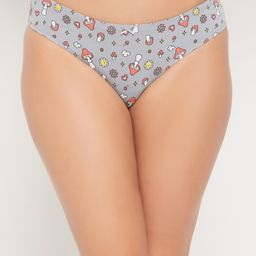 Clovia Printed Pure Cotton Thongs-32