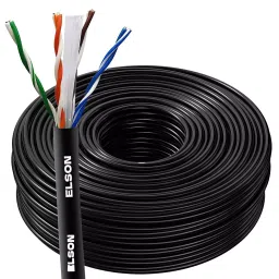 Elson CAT-5 Copper Cable 2 Core High Quality PVC Black-picture-32
