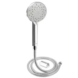 Cliquin 24L x 10W cm Round Shape ABS Plastic Silver Color Wall Mount Hand Shower, KSHS2313-5