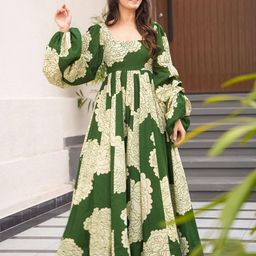 CORSICA Floral Print Puff Sleeve Maxi Dress-picture-21