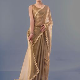 ROOP SUNDARI SAREES Embellished Sequinned Organza Designer Saree-image-98