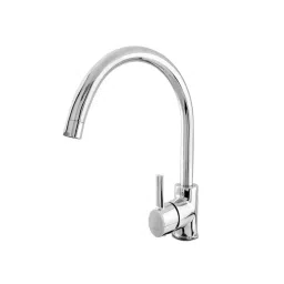 CERA Ripple Table Mount Sink Mixer with Swivel Spout and Braided Connection Pipe, F1017551 image 3