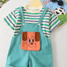 StyleCast x Revolte Boys Striped T-shirt and Dungarees Set-image-4