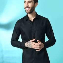 THE BEETEL HOUSE Men Comfort Fit Textured Spread Collar Cotton Casual Shirt-image-7