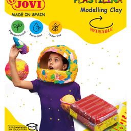 JOVI Plastilina Non Drying Modelling Clay Pack Of 6 Bars Red - 50 gm each-image-71